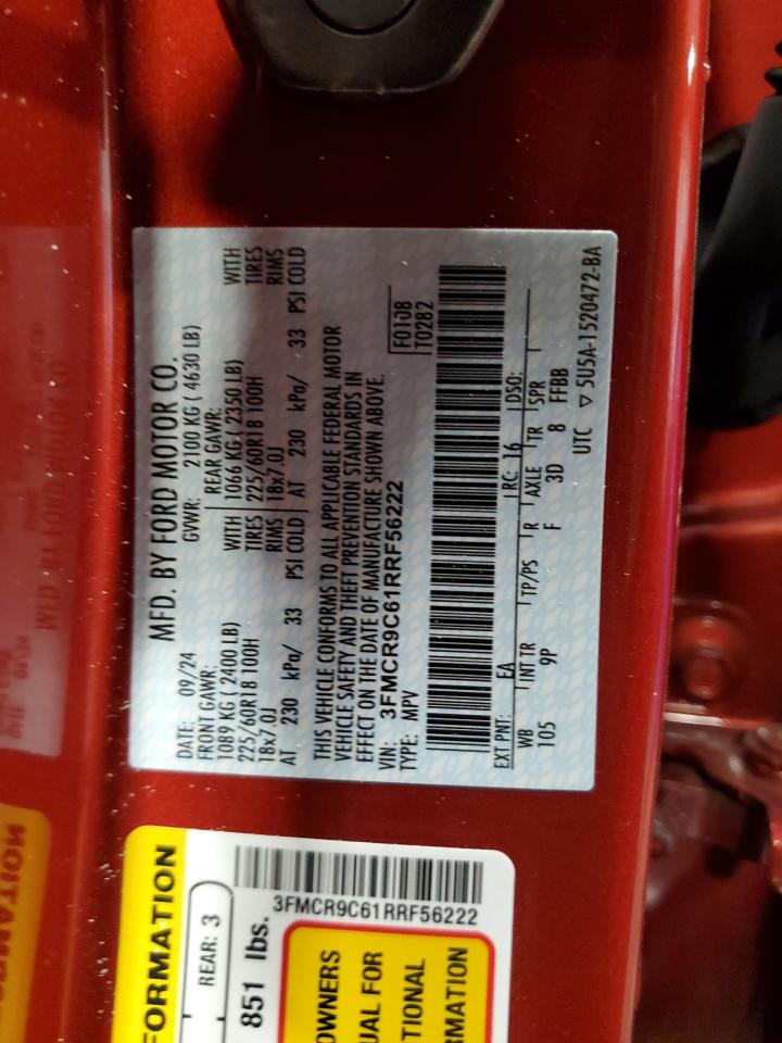 2024 Ford Bronco Sport Outer Banks VIN: 3FMCR9C61RRF56222 Lot: 85185245