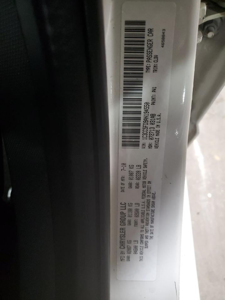 2010 Chrysler Sebring Limited VIN: 1C3CC5FD9AN194550 Lot: 85696565