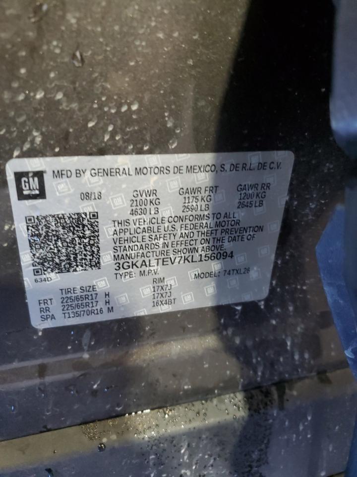 2019 GMC Terrain Sle VIN: 3GKALTEV7KL156094 Lot: 85277785