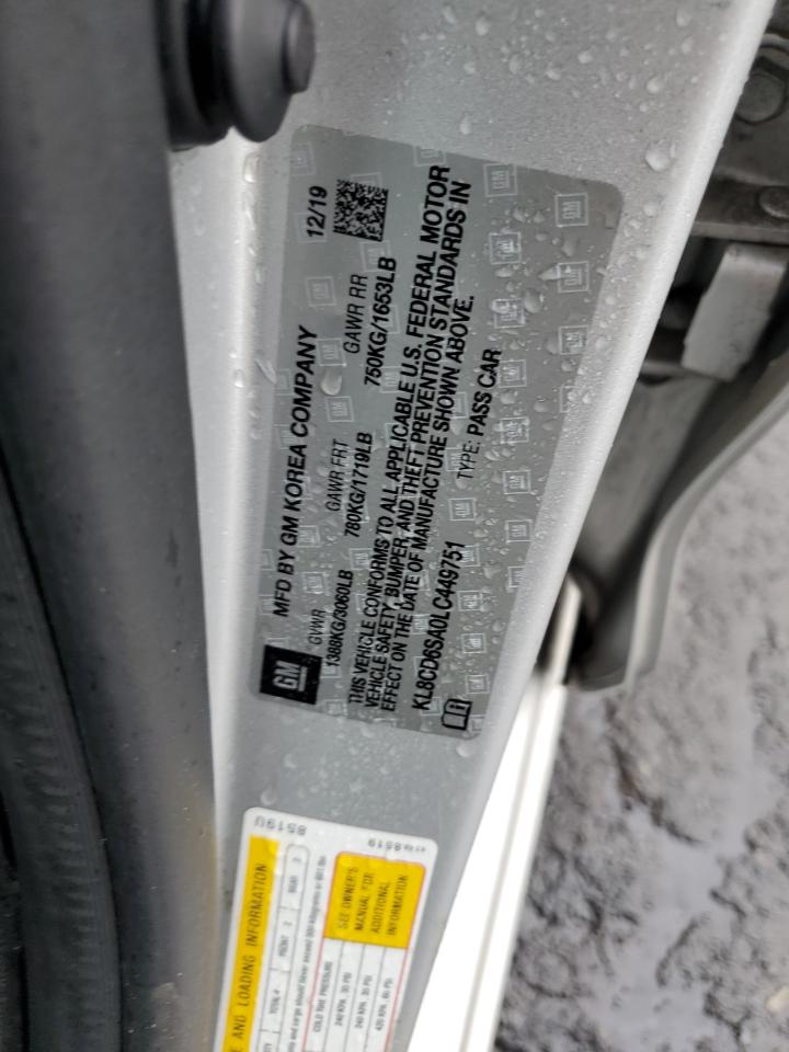 2020 Chevrolet Spark 1Lt VIN: KL8CD6SA0LC449751 Lot: 82379305