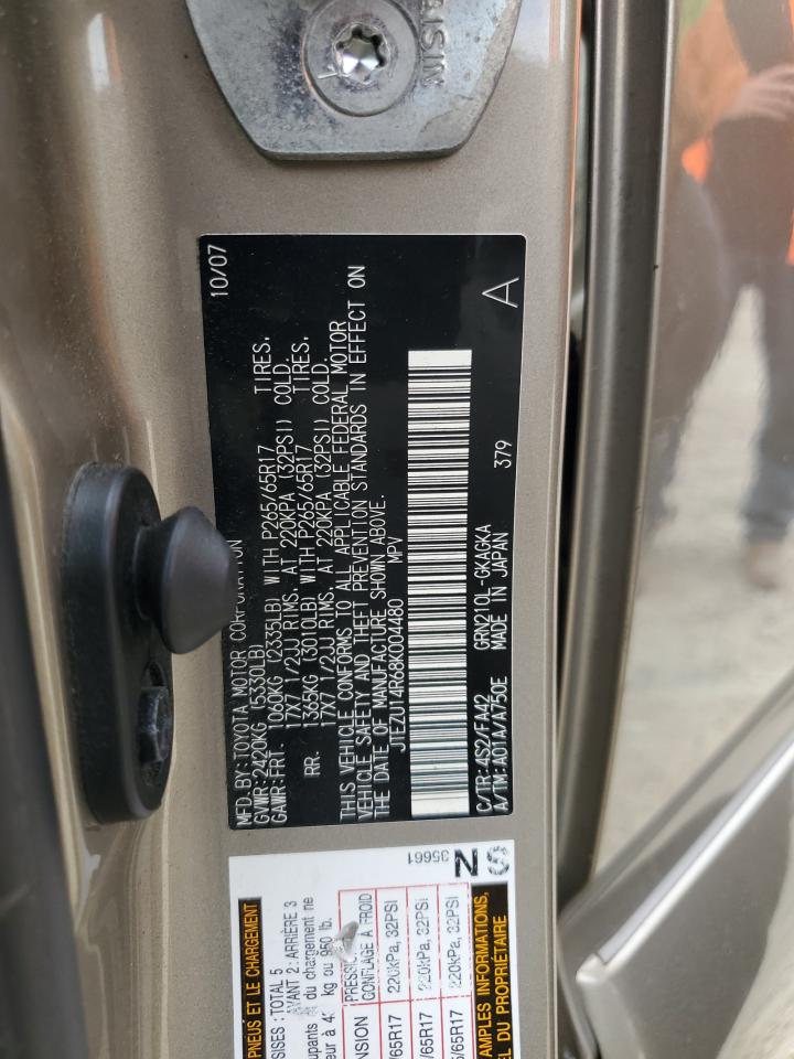 2008 Toyota 4Runner Sr5 VIN: JTEZU14R68K004480 Lot: 85310785