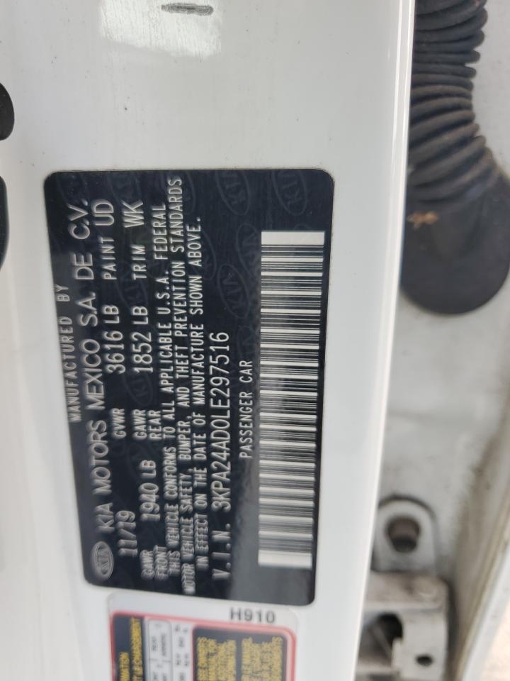 2020 Kia Rio Lx VIN: 3KPA24AD0LE297516 Lot: 85525775