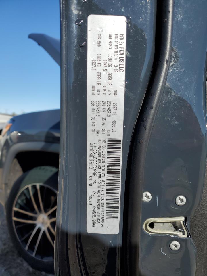 2018 Jeep Compass Limited VIN: 3C4NJDCB2JT342786 Lot: 89885385