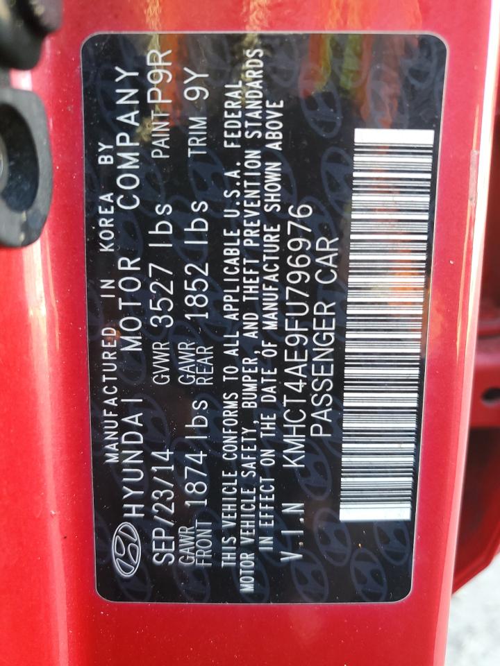 2015 Hyundai Accent Gls VIN: KMHCT4AE9FU796976 Lot: 71281635