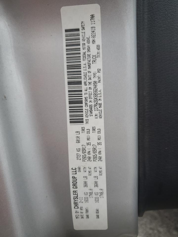 2011 Dodge Dakota Slt VIN: 1D7RW3GK6BS624090 Lot: 90338105