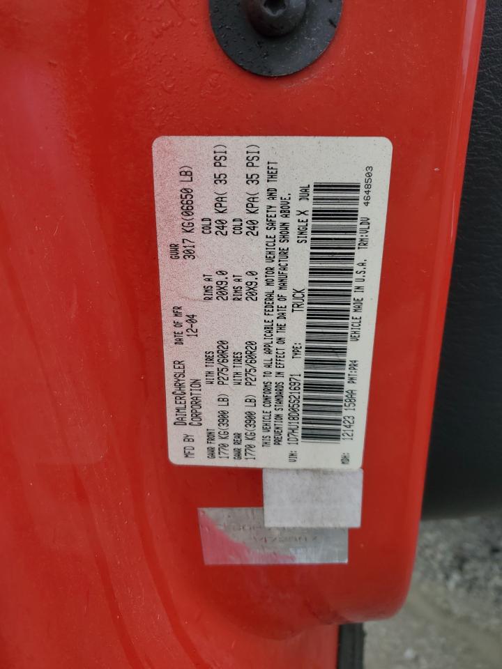 2005 Dodge Ram 1500 St VIN: 1D7HU18D05S216971 Lot: 90498905