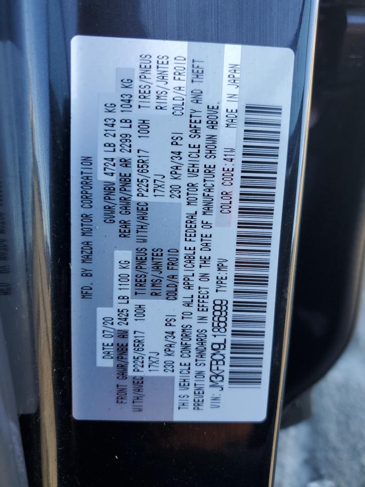 2020 Mazda Cx-5 Touring VIN: JM3KFBCM9L1856999 Lot: 81635465