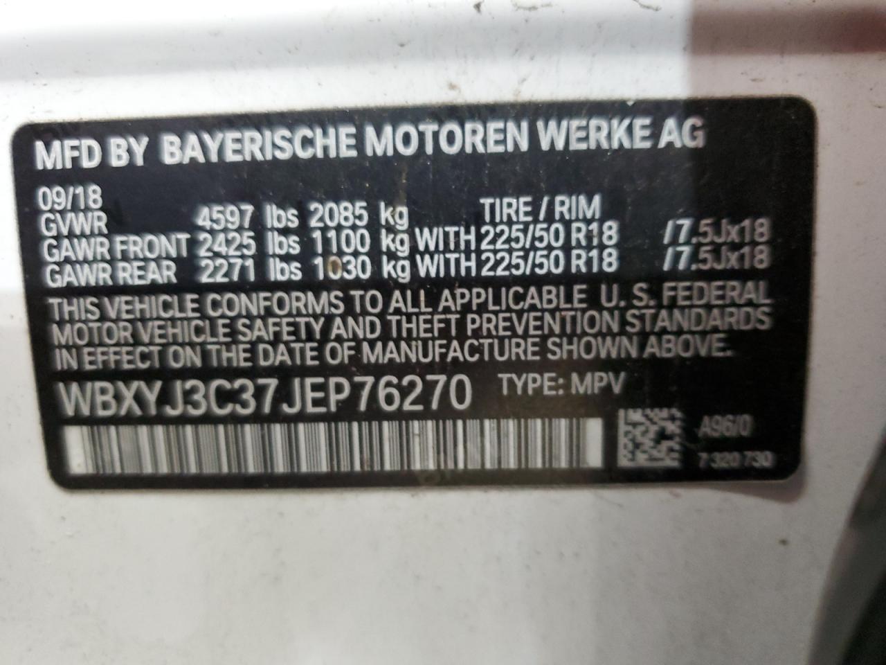 Фото: WBXYJ3C37JEP76270