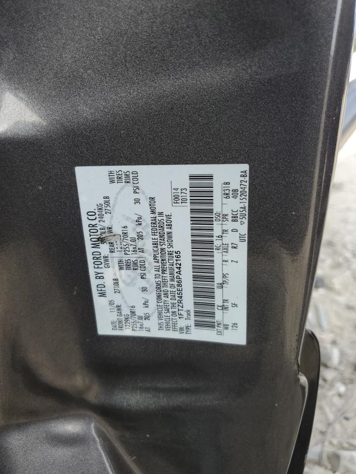 2006 Ford Ranger Super Cab VIN: 1FTZR45E86PA42165 Lot: 82270625