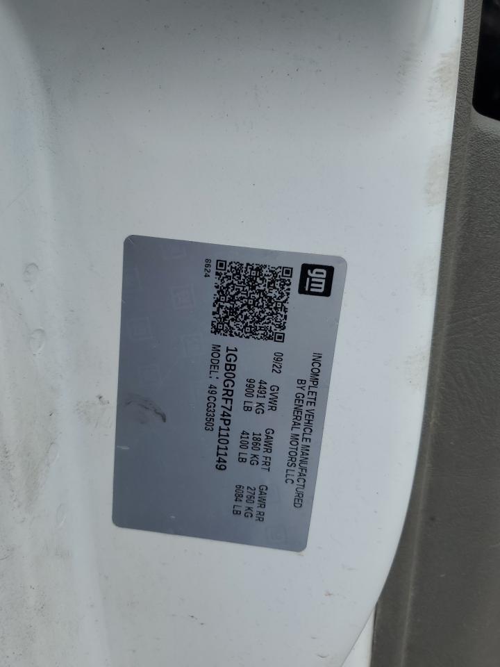 2023 Chevrolet Express G3 - Box Truck VIN: 1GB0GRF74P1101149 Lot: 85678915