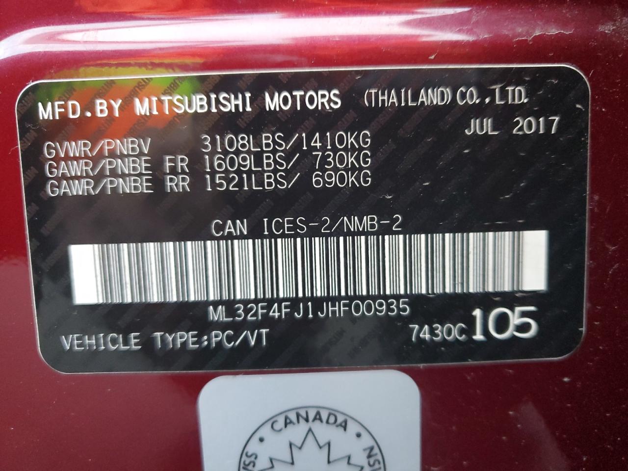 2018 Mitsubishi Mirage G4 Se VIN: ML32F4FJ1JHF00935 Lot: 87039475