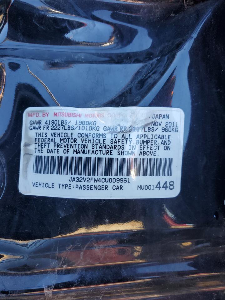 2012 Mitsubishi Lancer Se VIN: JA32V2FW4CU009961 Lot: 87221585