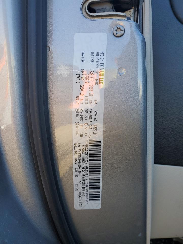 2017 Chrysler Pacifica Touring VIN: 2C4RC1DG5HR506484 Lot: 87277475