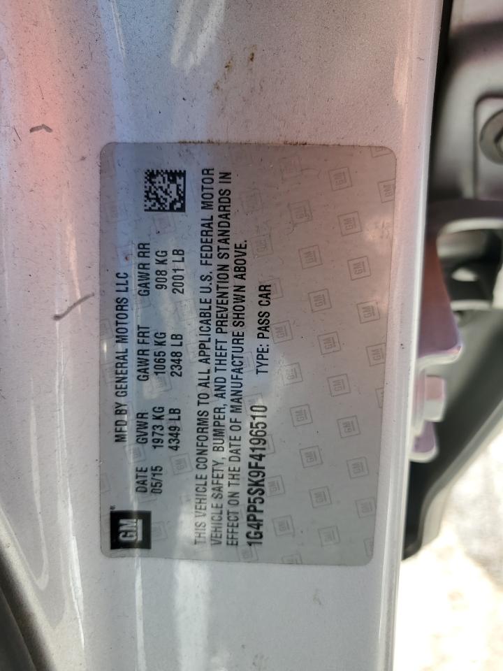 2015 Buick Verano VIN: 1G4PP5SK9F4196510 Lot: 89497085