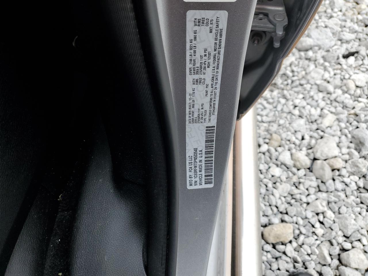 2023 Ram 1500 Big Horn/Lone Star VIN: 1C6SRFMT0PN503540 Lot: 86982205