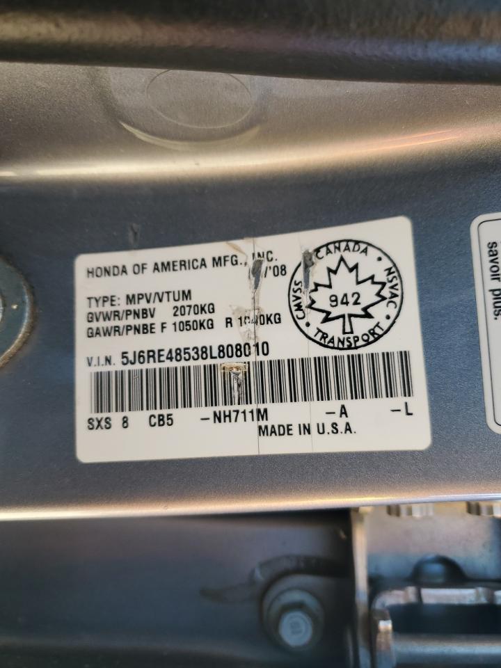 2008 Honda Cr-V Ex VIN: 5J6RE48538L808010 Lot: 86164895
