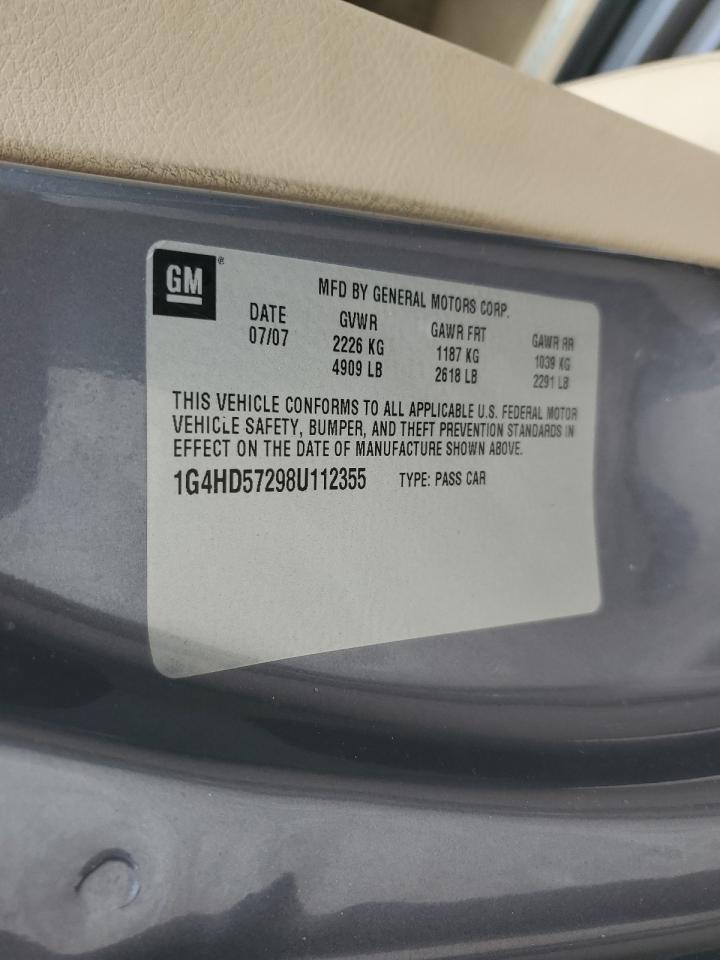 2008 Buick Lucerne Cxl VIN: 1G4HD57298U112355 Lot: 87476735