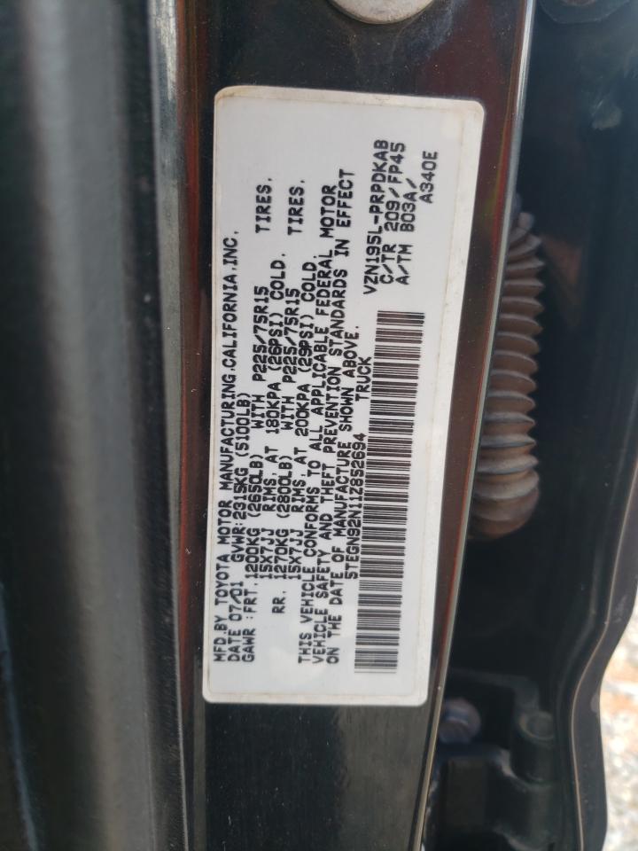 2001 Toyota Tacoma Double Cab Prerunner VIN: 5TEGN92N11Z852694 Lot: 84935865