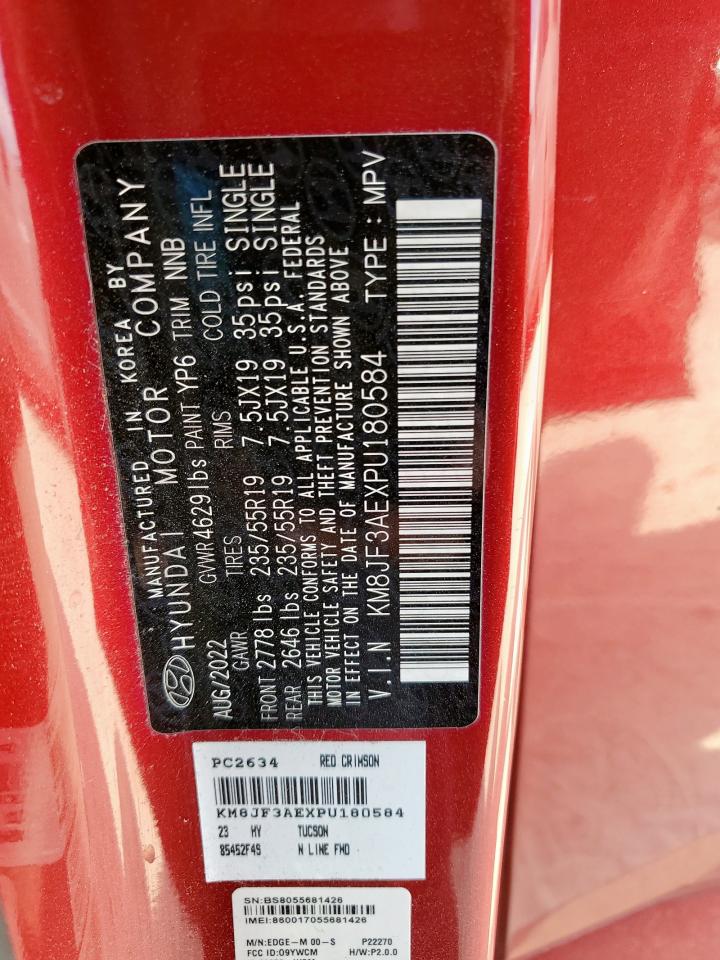 2023 Hyundai Tucson N Line VIN: KM8JF3AEXPU180584 Lot: 85941835