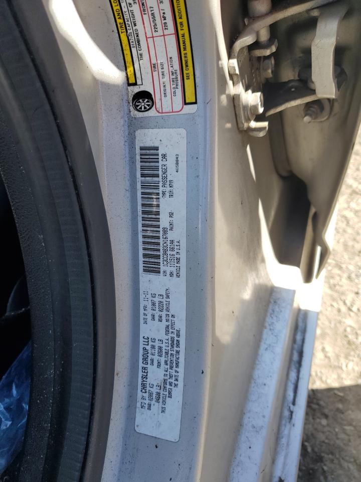 2012 Chrysler 200 Lx VIN: 1C3CCBAB3CN167089 Lot: 82364595