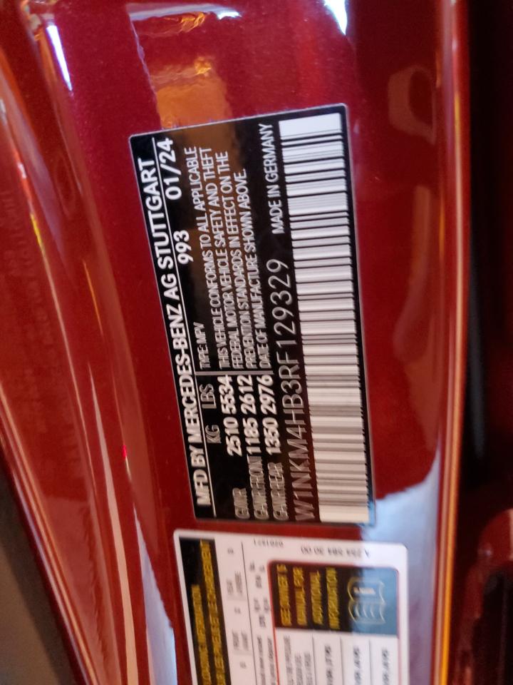 2024 Mercedes-Benz Glc 300 4Matic VIN: W1NKM4HB3RF129329 Lot: 90483055