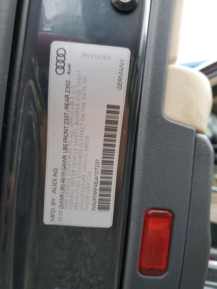 2018 Audi A4 Premium VIN: WAUKMAF48JA107237 Lot: 89835225