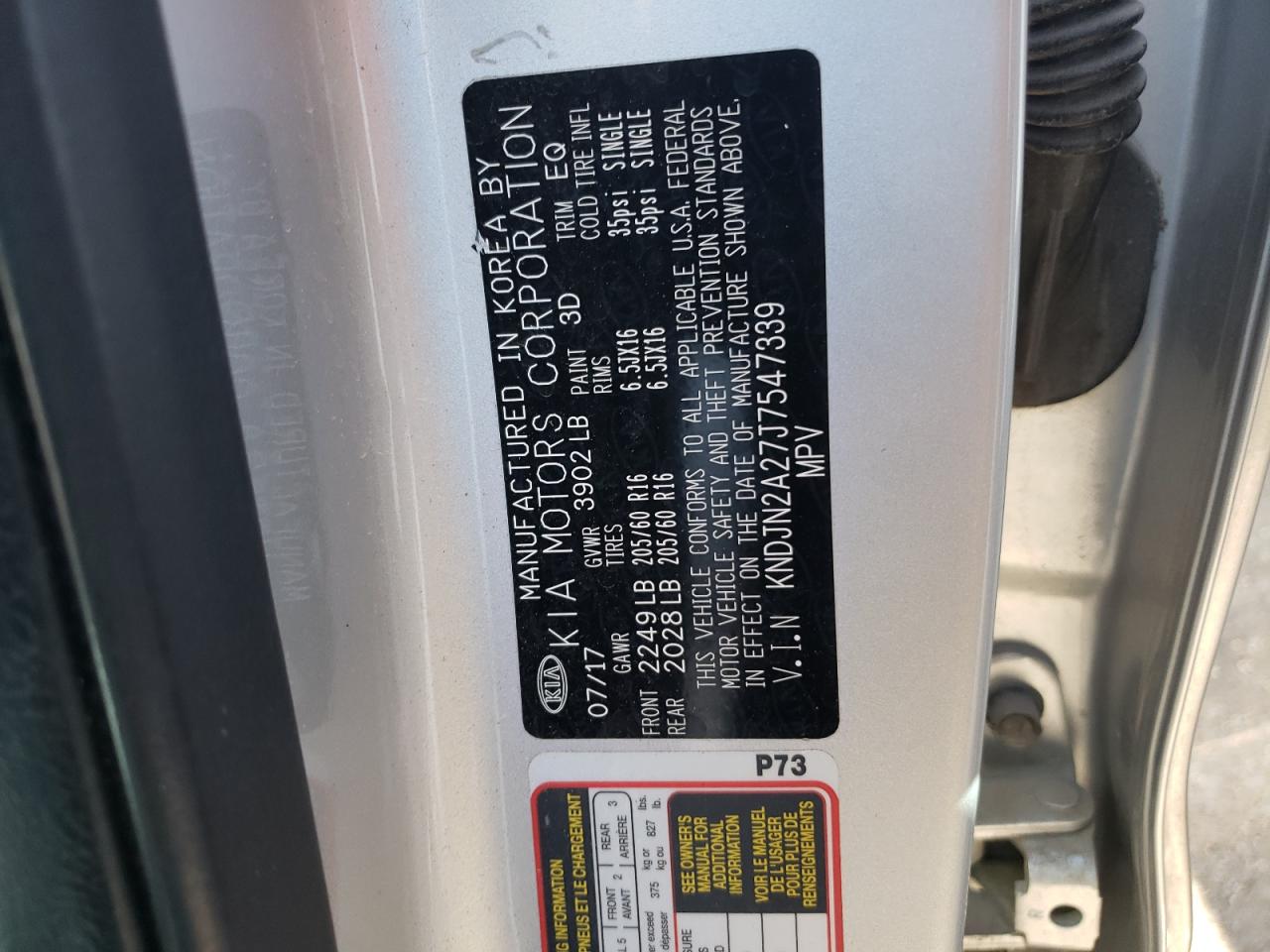 2018 Kia Soul VIN: KNDJN2A27J757339 Lot: 86604065