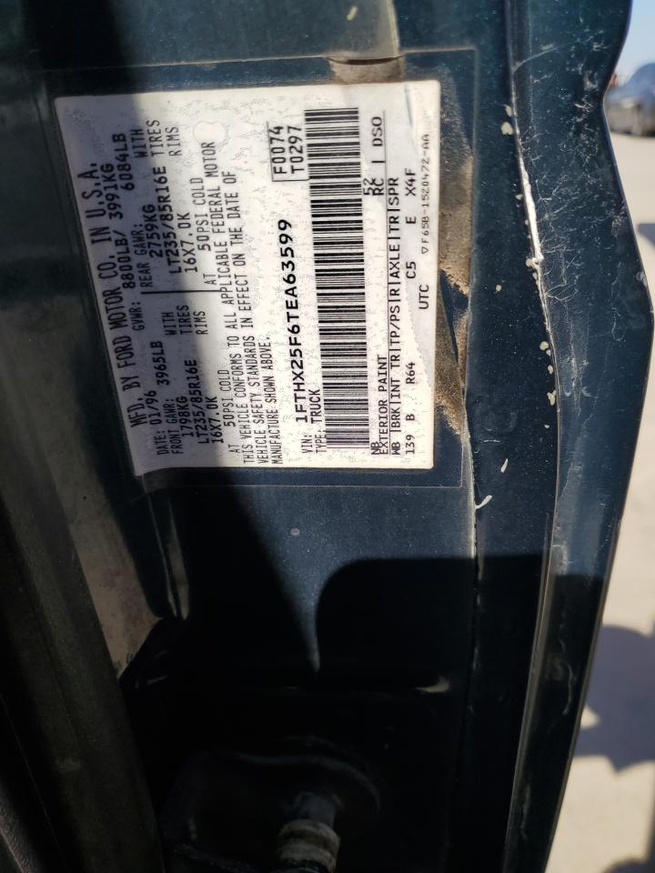 1996 Ford F250 VIN: 1FTHX25F6TEA63599 Lot: 82561515