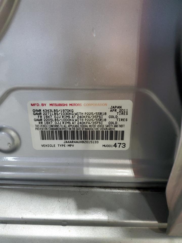 2011 Mitsubishi Outlander Sport Se VIN: JA4AR4AUXBZ015133 Lot: 87305455