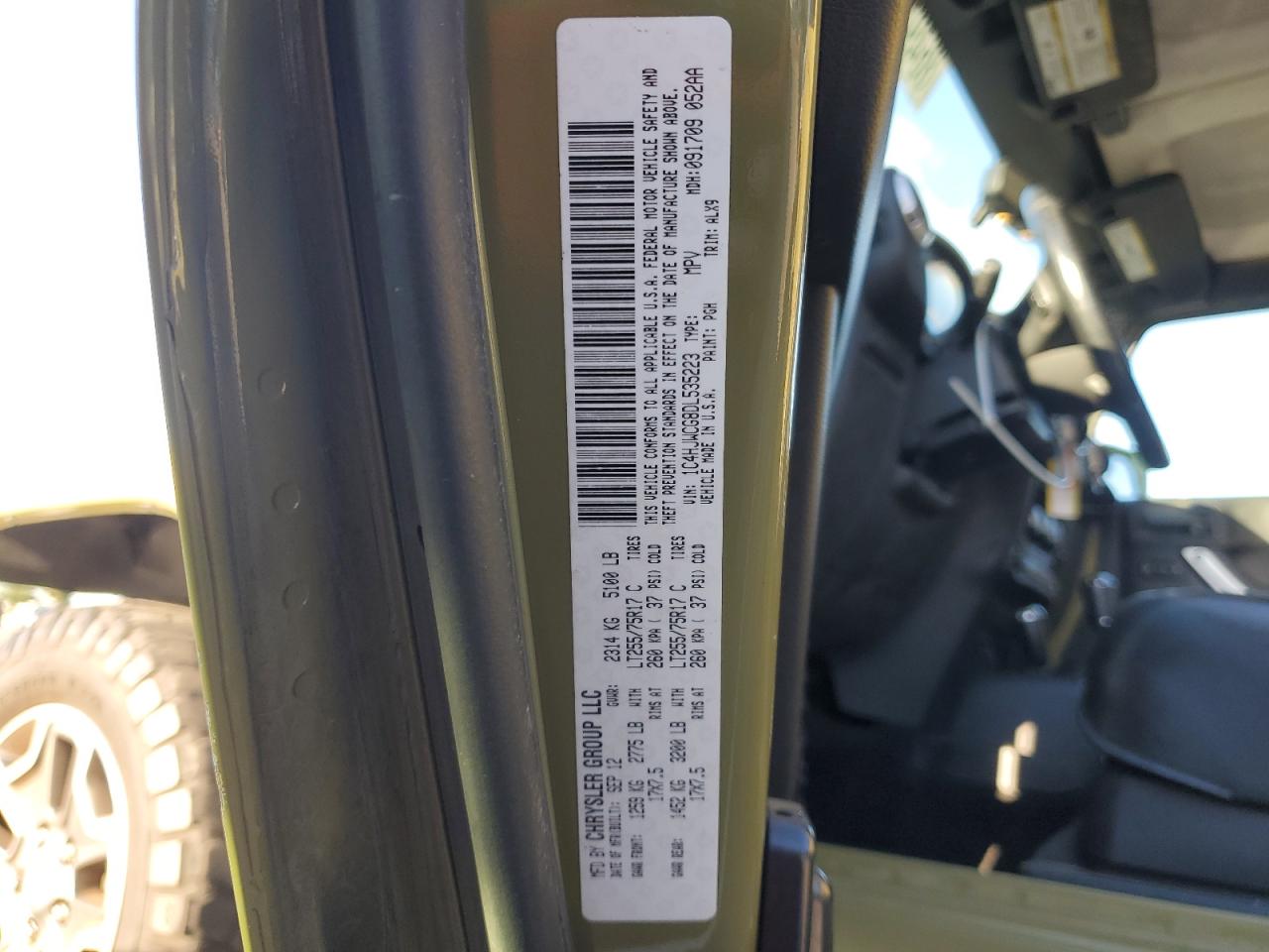 2013 Jeep Wrangler Rubicon VIN: 1C4HJWCG8DL535223 Lot: 86492615