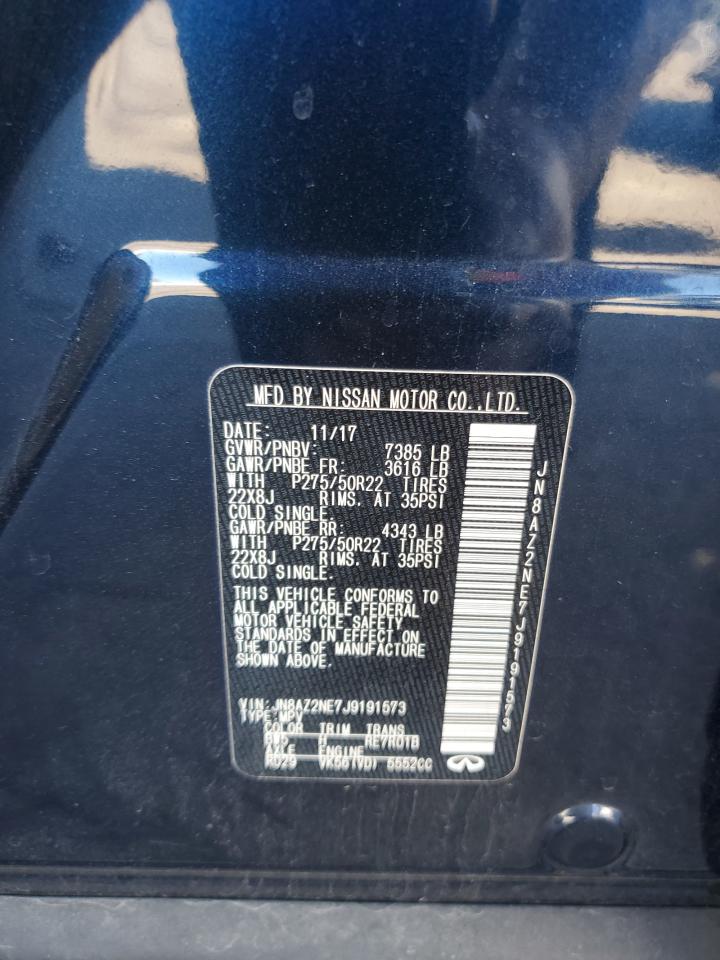 2018 Infiniti Qx80 Base VIN: JN8AZ2NE7J9191573 Lot: 86455305