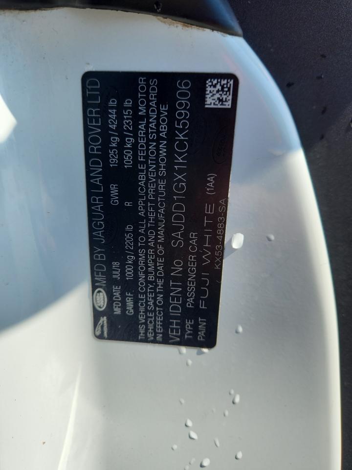 2019 Jaguar F-Type VIN: SAJDD1GX1KCK59906 Lot: 85175625