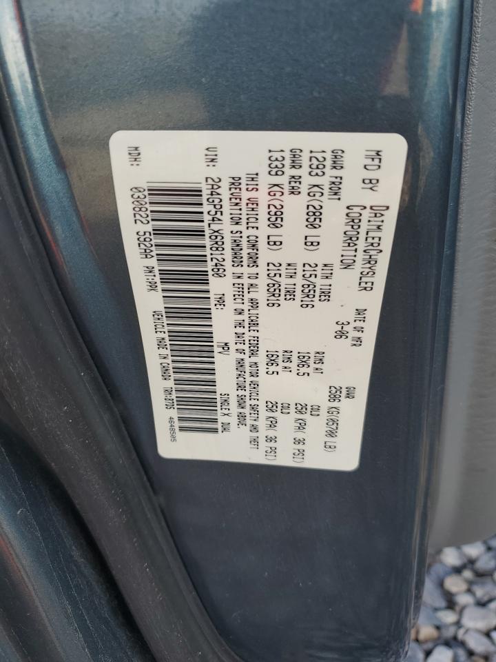 2006 Chrysler Town & Country Touring VIN: 2A4GP54LX6R812460 Lot: 90996705