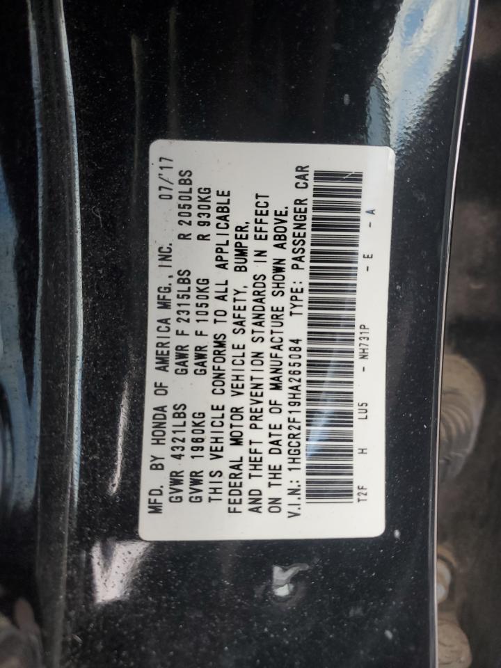 2017 Honda Accord Sport Special Edition VIN: 1HGCR2F19HA265084 Lot: 85728735