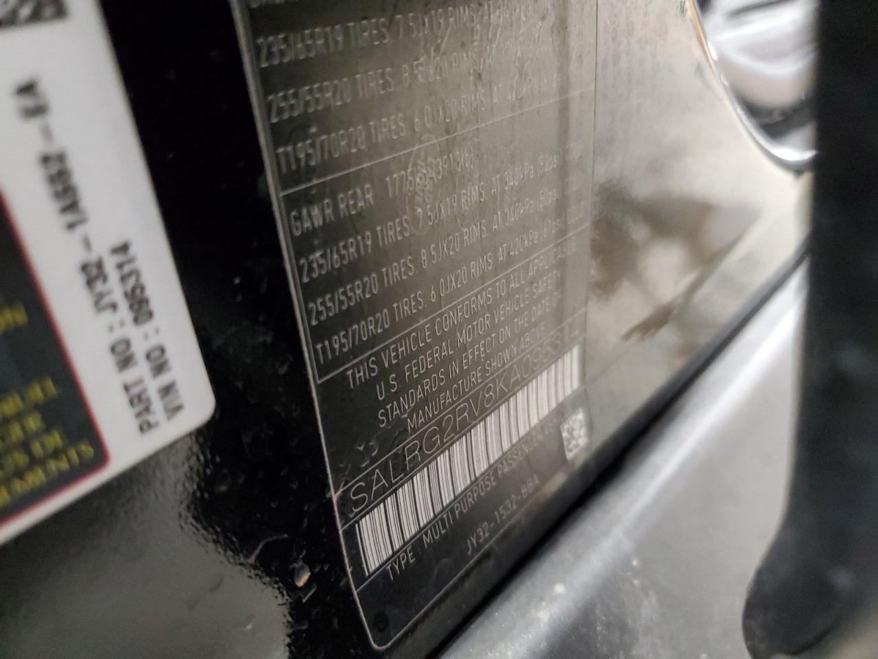 2019 Land Rover Discovery Se VIN: SALRG2RV8KA095314 Lot: 89468045