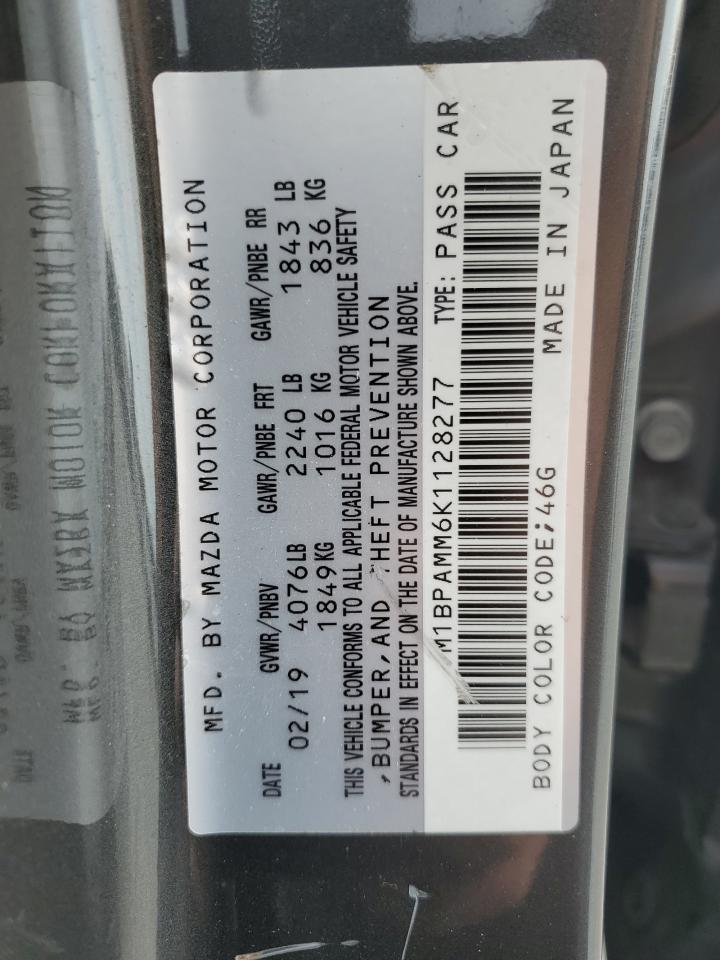 2019 Mazda 3 Preferred VIN: JM1BPAMM6K1128277 Lot: 82245705