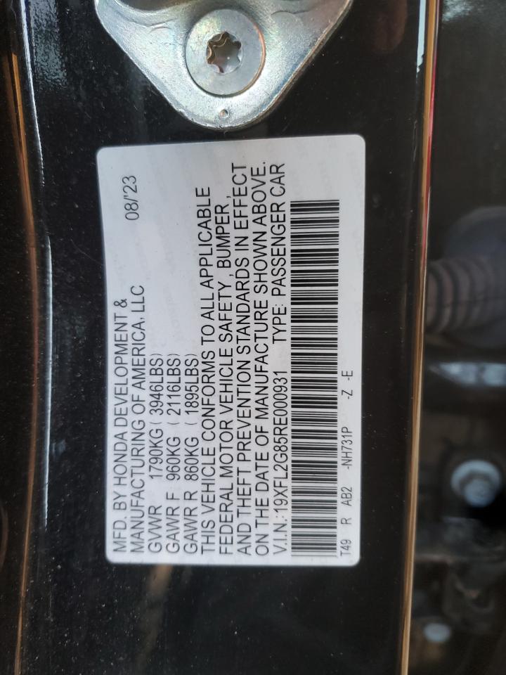 2024 Honda Civic Sport VIN: 19XFL2G85RE000931 Lot: 86293655