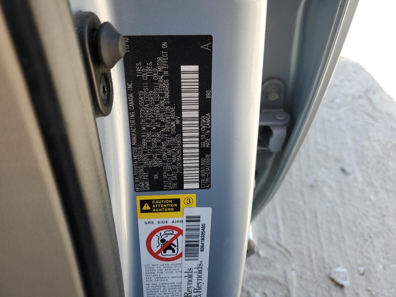 2011 Lexus Rx 350 VIN: 2T2ZK1BA2BC049055 Lot: 87004785