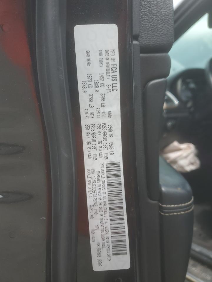 2015 Jeep Grand Cherokee Limited VIN: 1C4RJEBG5FC125742 Lot: 82305395