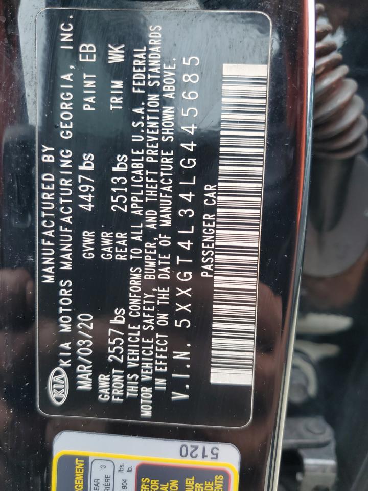 2020 Kia Optima Lx VIN: 5XXGT4L34LG445685 Lot: 85695135