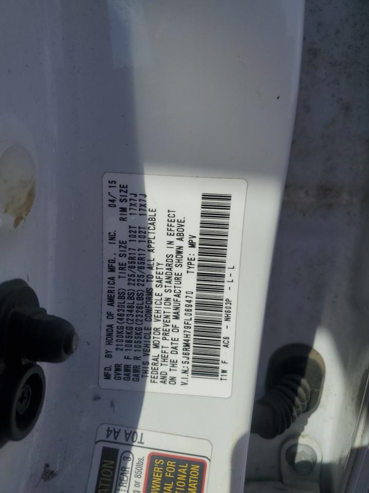 2015 Honda Cr-V Exl VIN: 5J6RM4H79FL069470 Lot: 86191145