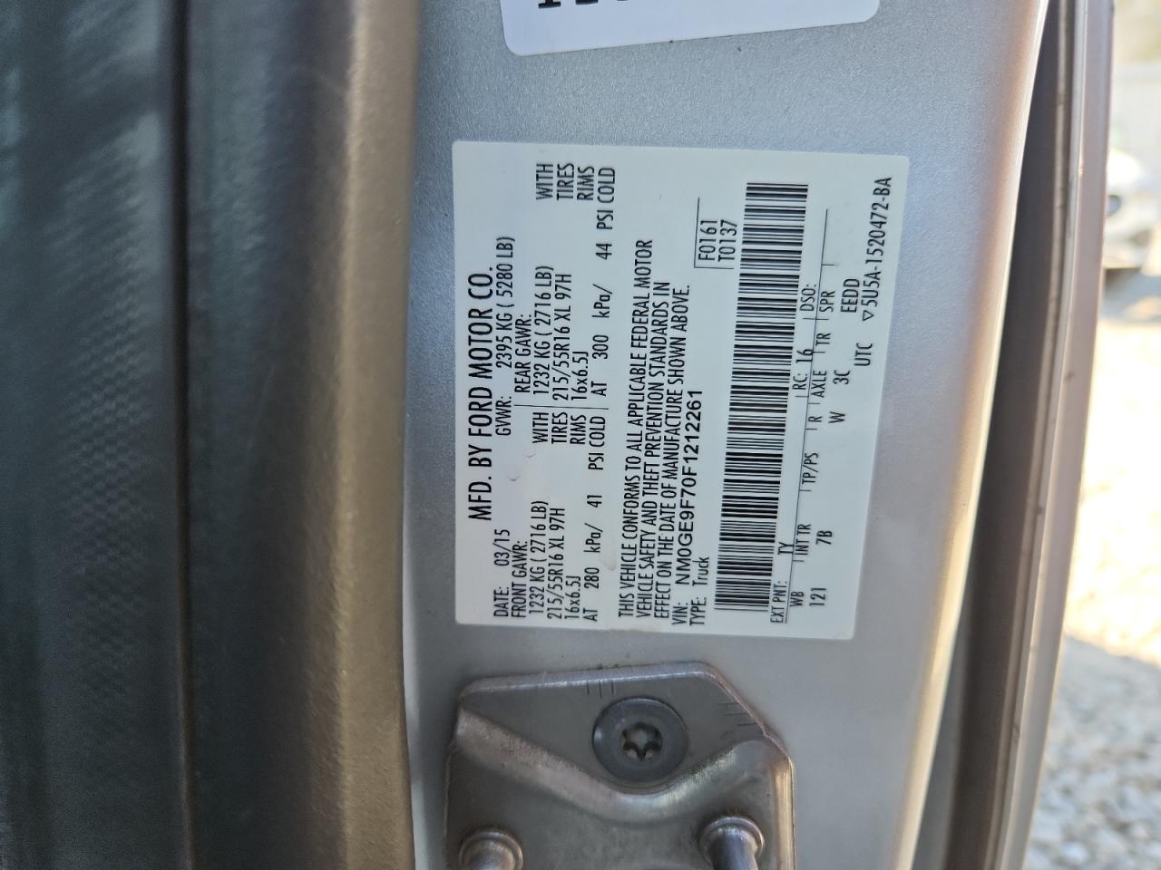 2015 Ford Transit Connect Xlt VIN: NM0GE9F70F1212261 Lot: 82120875