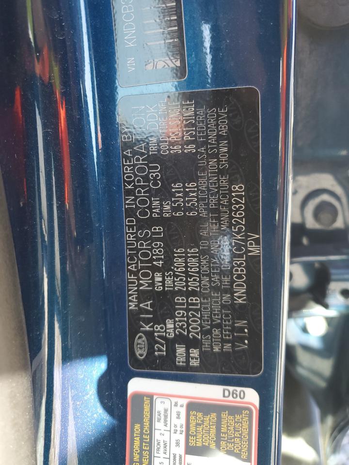 2019 Kia Niro Fe VIN: KNDCB3LC7K5263218 Lot: 84818445