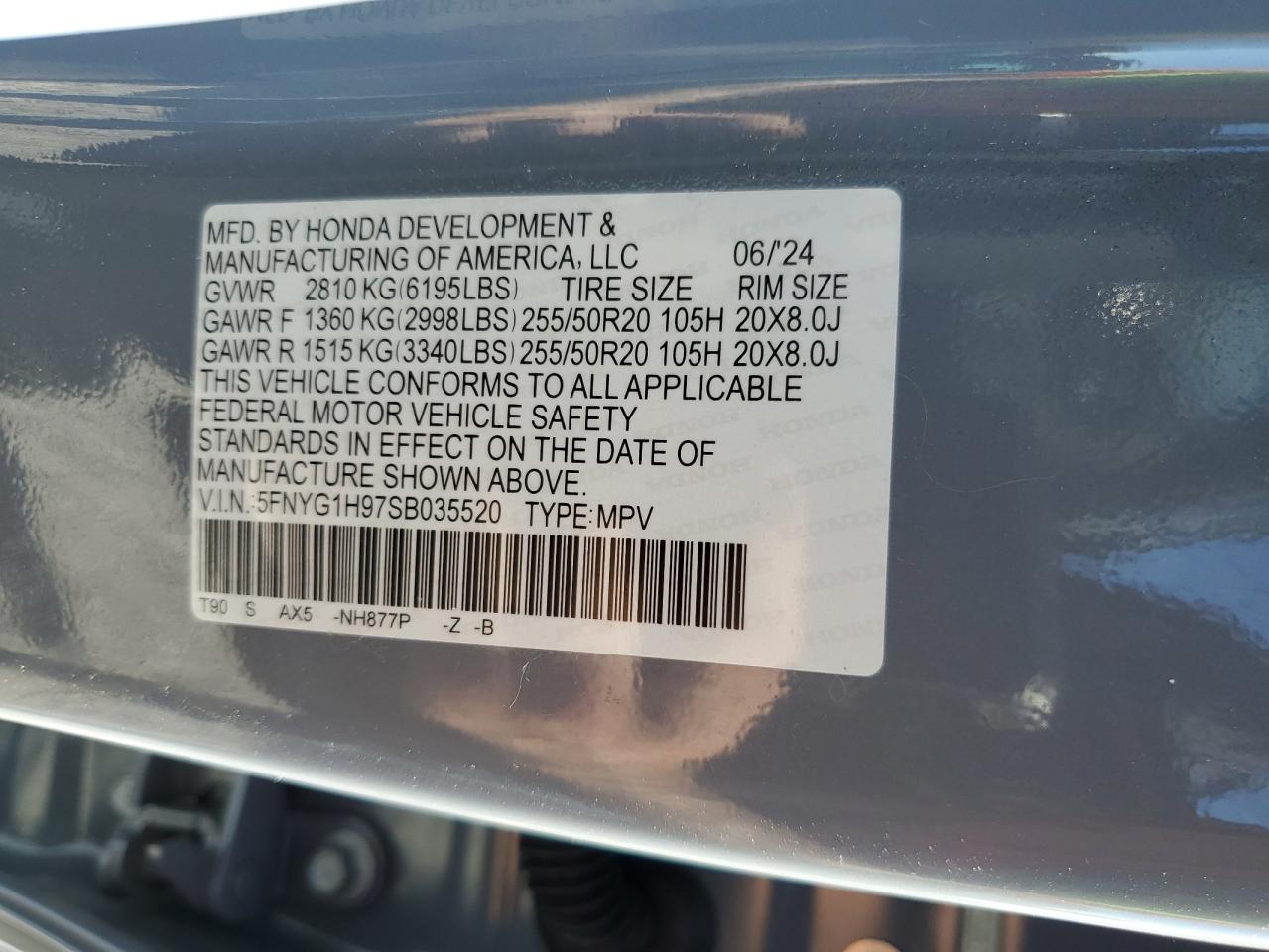 2025 Honda Pilot Black VIN: 5FNYG1H97SB035520 Lot: 83948565