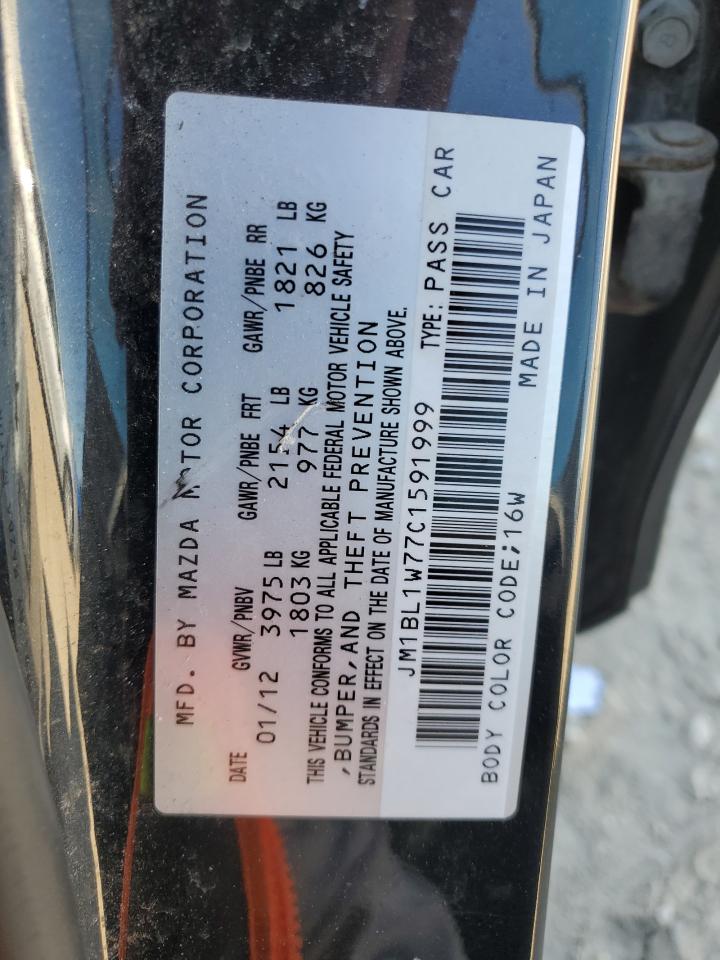 2012 Mazda 3 I VIN: JM1BL1W77C1591999 Lot: 82434975