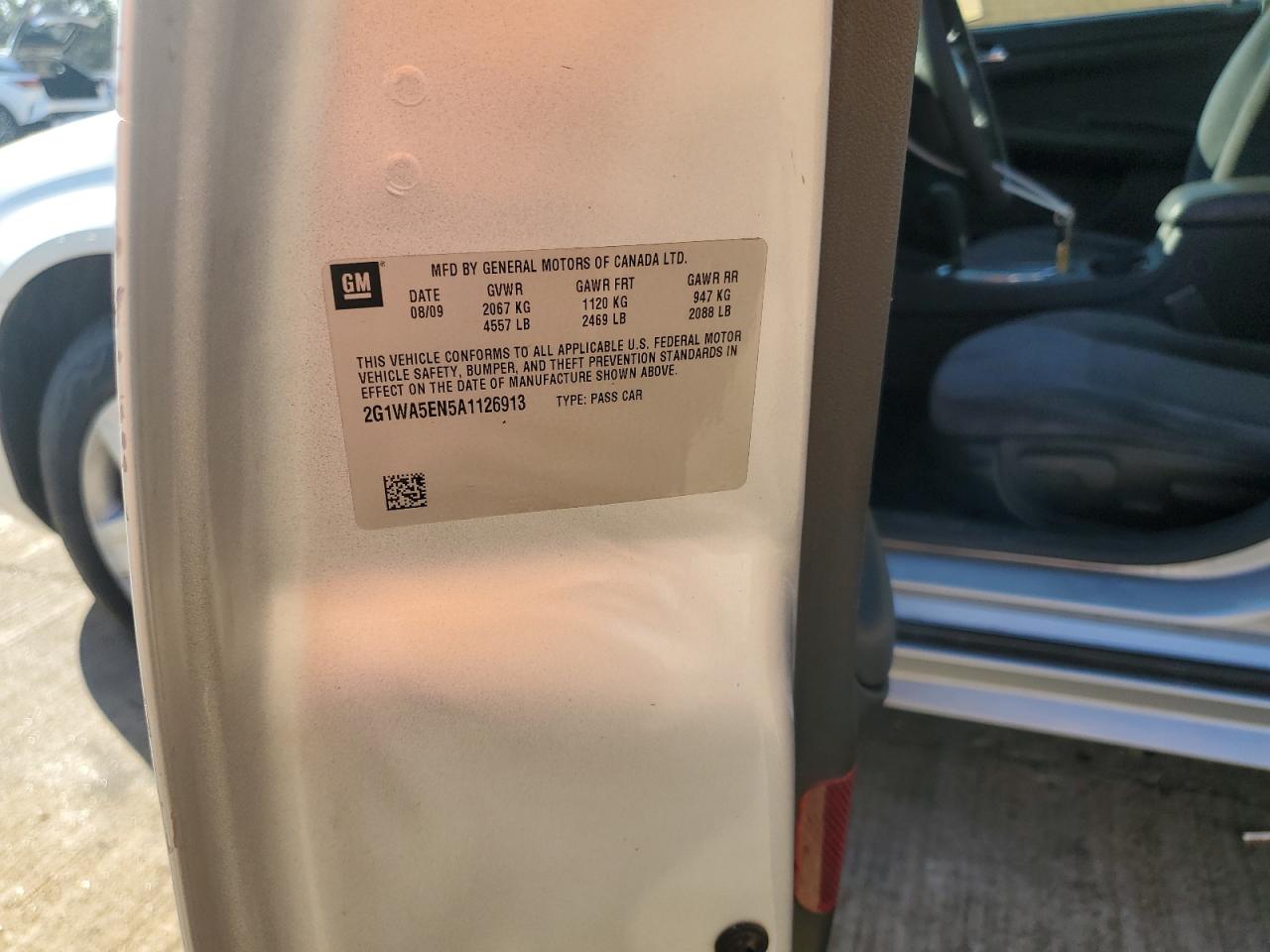 2010 Chevrolet Impala Ls VIN: 2G1WA5EN5A1126913 Lot: 81946895