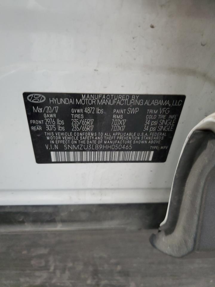 2017 Hyundai Santa Fe Sport VIN: 5NMZU3LB9HH050465 Lot: 81985735