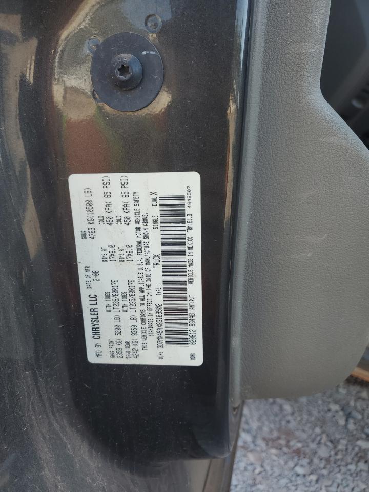 2008 Dodge Ram 3500 VIN: 3D7MX49AX8G189902 Lot: 81815815