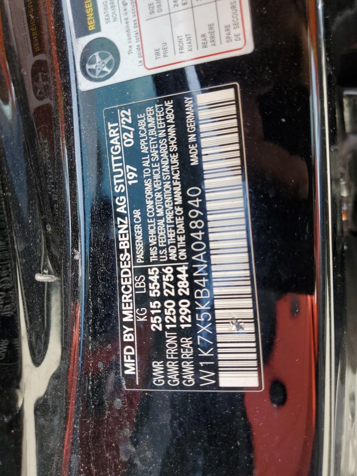 W1K7X5KB4NA048940 2022 Mercedes-Benz Amg Gt 43
