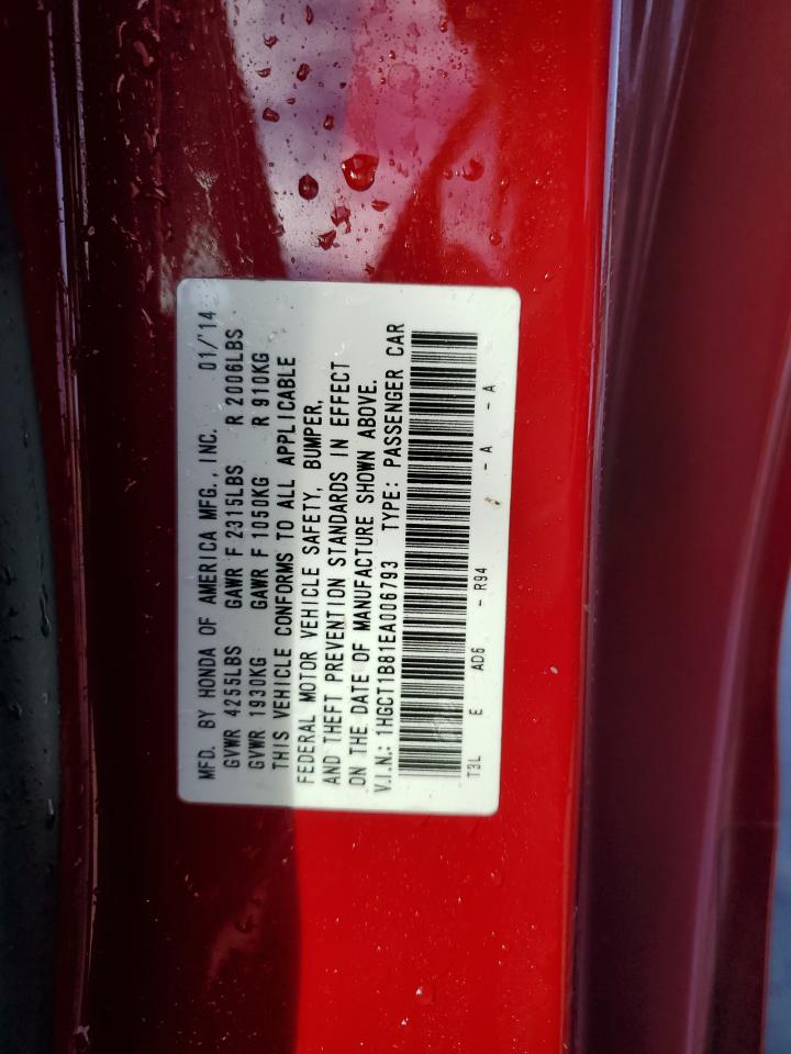 2014 Honda Accord Exl VIN: 1HGCT1B81EA006793 Lot: 85184005